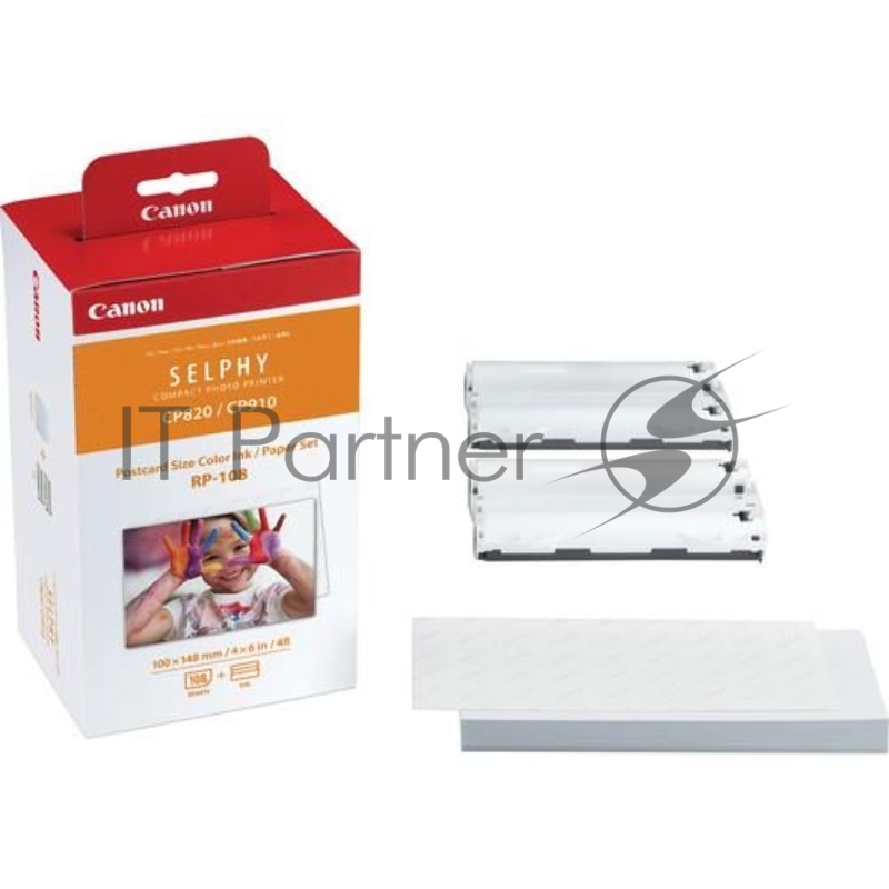 Набор Canon RP-108 (8568B001) бумага (10x15см) и цветные красители для SELPHY CP1200. 108 страниц.