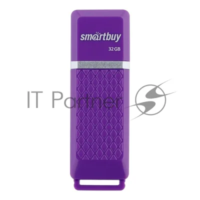 Флешка USB Smartbuy Quartz Violet (SB32GbQZ-V), 32Gb, USB 2.0, R/W 25/15, фиолетовый