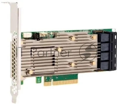 Контроллер MegaRAID 9460-16I SGL (05-50011-00), PCIe 3.1 x8 LP, SAS/SATA/NVMe, RAID 0,1,5,6,10,50,60, 16port(4 * int SFF8643), 4Gb Cache, 3516ROC