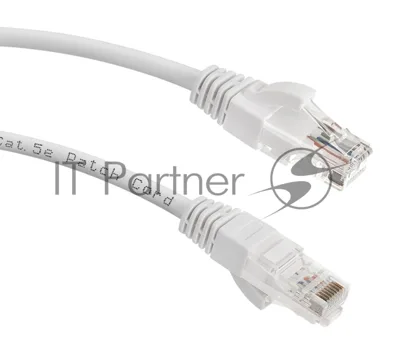Патч-корд LANMASTER LAN-PC45/U5E-5.0-WH вилка RJ-45-вилка RJ-45 cat.5е 5м белый LSZH (уп.:1шт)