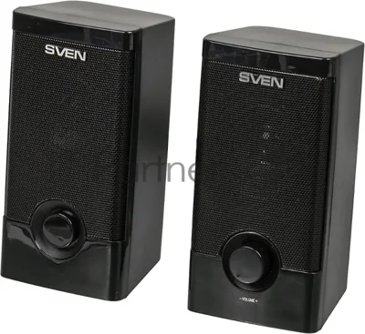 Колонки SVEN 318 черный USB-порт ПК, ноутбука или адаптер 5V DC