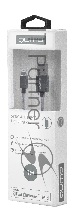 Кабель Cable Qumo MFI опл/мет 1м grey (AP300) (20718)