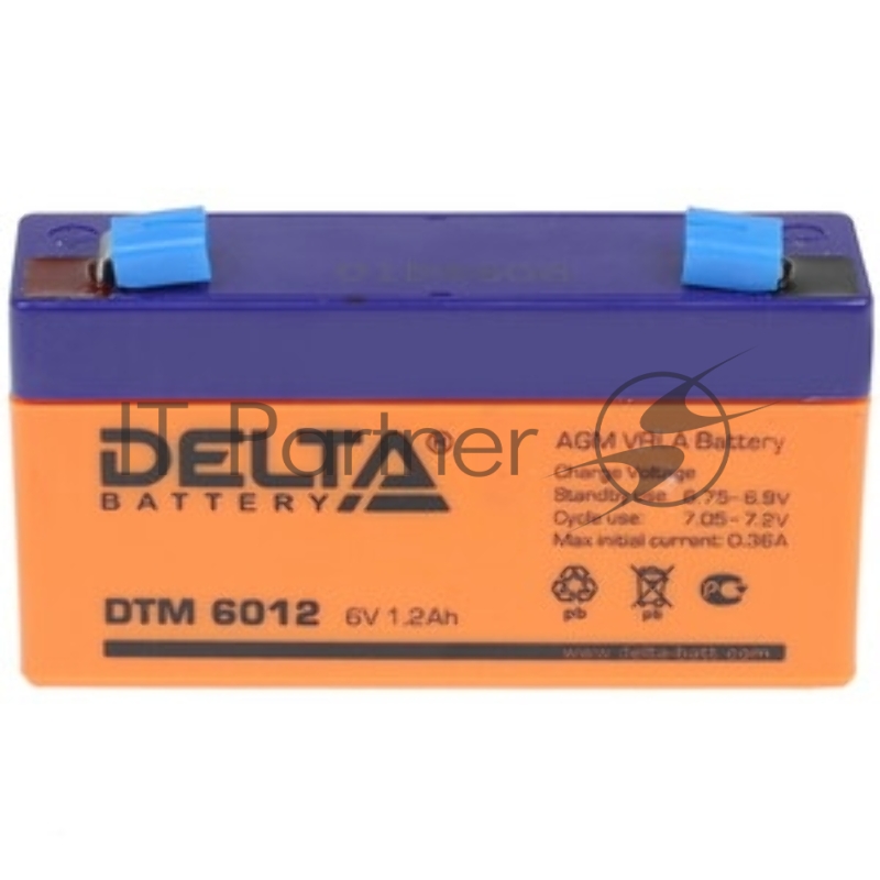 Батарея Delta DTM 6012 (1.2 А\ч, 6В) свинцово- кислотный аккумулятор