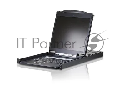 Переключатель/switch, KVM, 1 user консоль LCD/ЖК 19 =16 cpu/портов/port PS2/USB+VGA, с KVM-шнурами PS2 1х1.8м.;USB 1x1.8м., 1280x1024, 1U 19, исп.спец.шнуры, OSD, каскад 256, лат./рус.клав 16PLCD KVMP SWITCH 19INCH