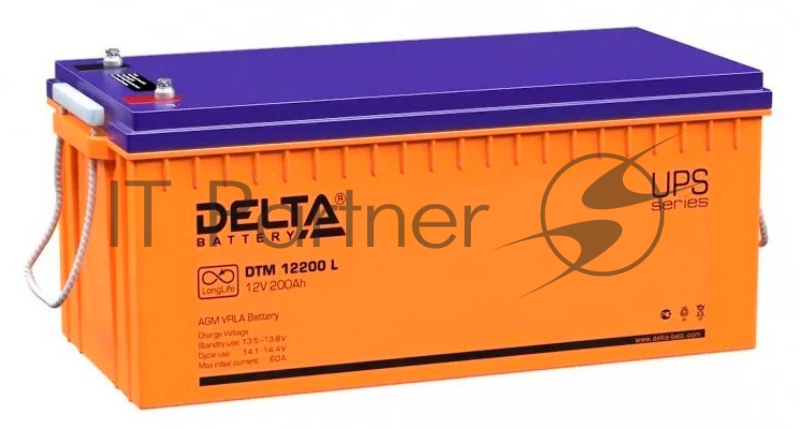 Батарея Delta DTM 12200 L (200 А\ч, 12В) свинцово- кислотный аккумулятор