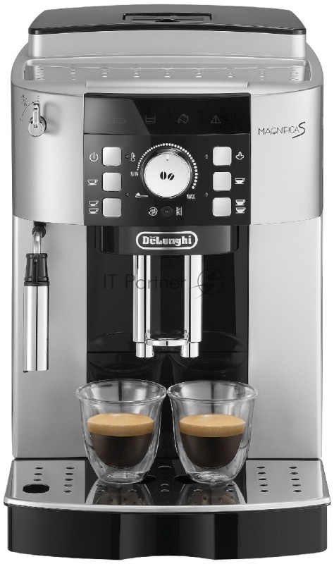 Кофемашина автоматическая DeLonghi ECAM 21.117.SB серебристый/черный, исп. кофе - зерновой/молотый, 1.8 л, 1450 Вт, 15 бар