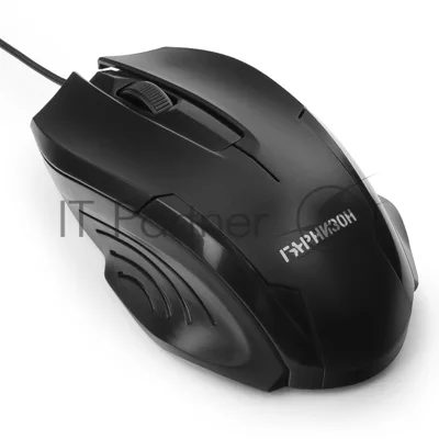 Мышь проводная Гарнизон GM-110 черный, 800 dpi, USB, кнопки - 3