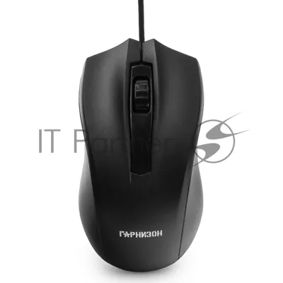 Мышь проводная Гарнизон GM-115 черный, 800 dpi, USB, кнопки - 3