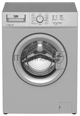 Стиральная машина Beko WRS 55P1 BSS серебристый, загрузка фронтальная 5 кг, 1000 об/мин., класс: А
