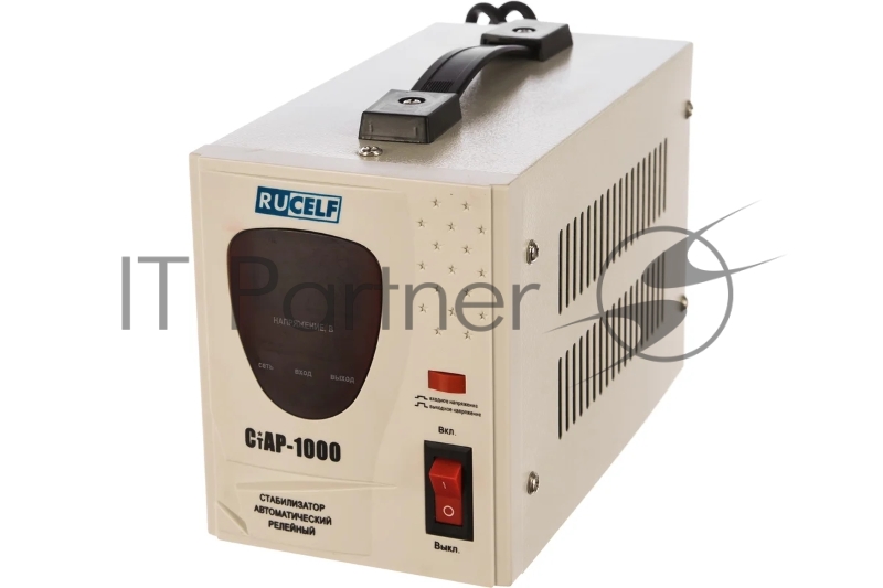 Стабилизатор напряжения Rucelf CTAP-1000VA 1000ВА, диапазон 140-270,однофазный,управление релейное, дисплей,точность 220+-6%, КПД 98%.