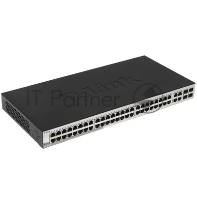Коммутатор D-Link DGS-1210-52 WebSmart с 48 портами 10/100/1000Base-T и 4 портами 1000Base-X SFP