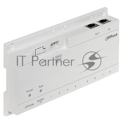 Коммутатор Dahua DHI-VTNS1060A, 6×PoE (24 В) + 2×Uplink, неуправляемый