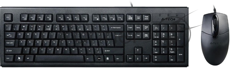 Комплект клавиатура+мышь A4Tech KRS-8372 проводной, USB, 1200 DPI, чёрный
