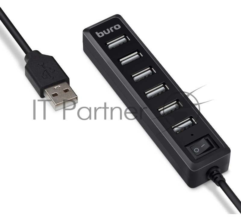 USB-концентратор Buro BU-HUB7-1.0-U2.0, USB 2.0, USB 7 портов, USB