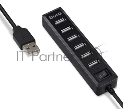 USB-концентратор Buro BU-HUB7-1.0-U2.0, USB 2.0, USB 7 портов, USB