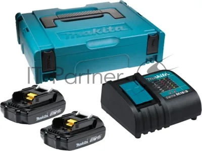 Набор Makita 2 шт BL1815N аккумулятор + 1 шт DC18SD зарядное устройсво + кейс 197143-8