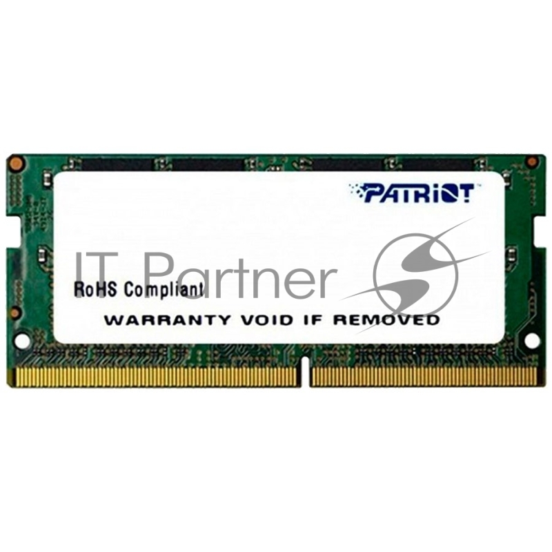 Оперативная память Patriot Signature, DDR4, 4GB (1x4 GB), 2400 MHz, CL17, SO-DIMM