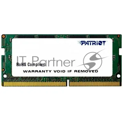 Оперативная память Patriot Signature, DDR4, 4GB (1x4 GB), 2400 MHz, CL17, SO-DIMM