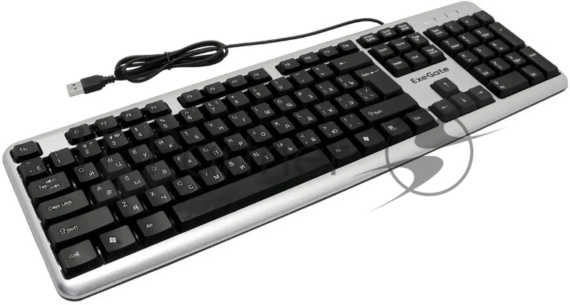 Клавиатура проводная ExeGate LY-401 (EX264086RUS), USB, серебристый