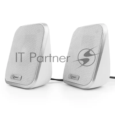 Акустическая система 2.0 Gembird SPK-100-W, белый, 6 Вт, регулятор громкости, USB-питание