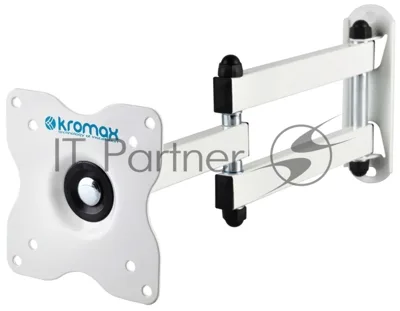 Кронштейн для телевизора Kromax DIX-15 белый 15"-28" макс.30кг настенный поворот и наклон