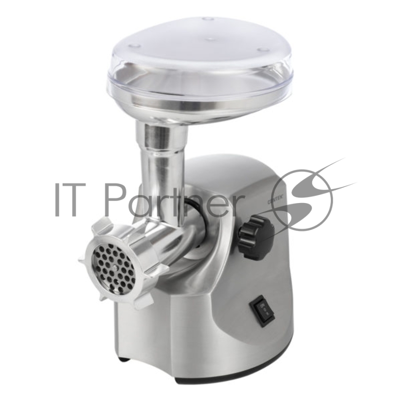 Мясорубка электрическая Centek CT-1606 серебристый, 3000 Вт, 3.0 кг/мин, реверс, металлический лоток, насадки - 5