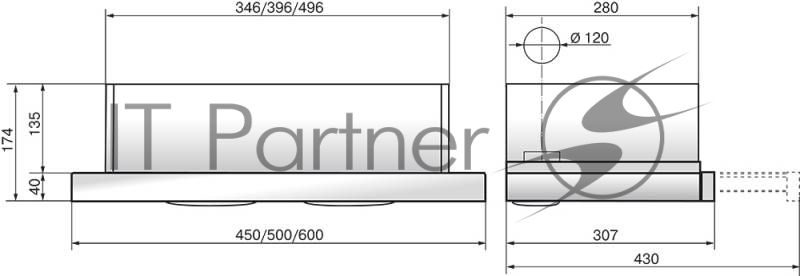 Вытяжка встраиваемая Elikor Интегра Glass 60Н-400-В2Д нержавеющая сталь/стекло черное, 60 см, 400 куб. м/ч, 55 дБ