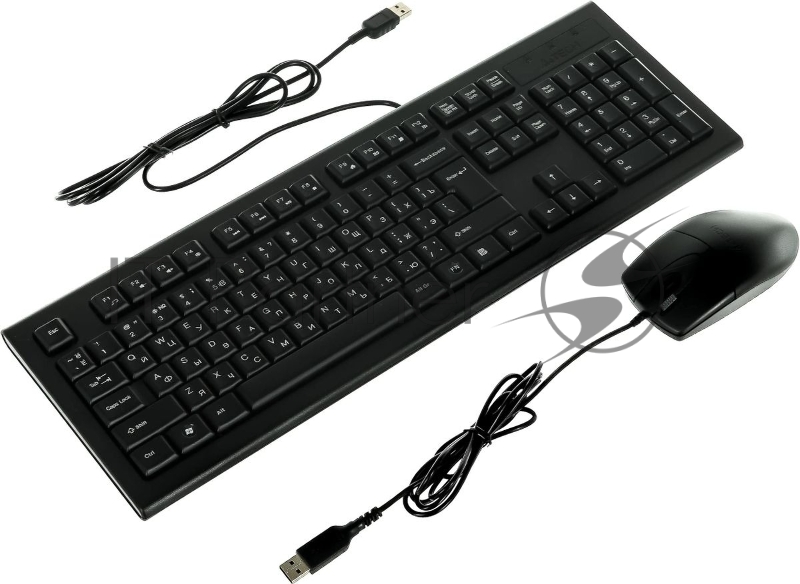 Комплект клавиатура+мышь A4Tech KR-8520D проводной, USB, 1200 DPI, чёрный