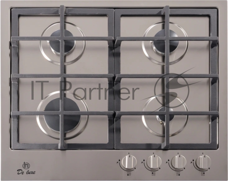 Газовая варочная поверхность De Luxe TG4_750231F-070, 4 конфорки, нержавеющая сталь, 7500 Вт