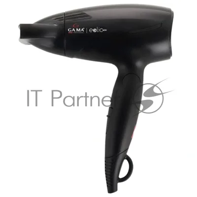 Фен GA.MA GH0201 EOLIC MINI CX черный, 1600 Вт, компактный, ионизация