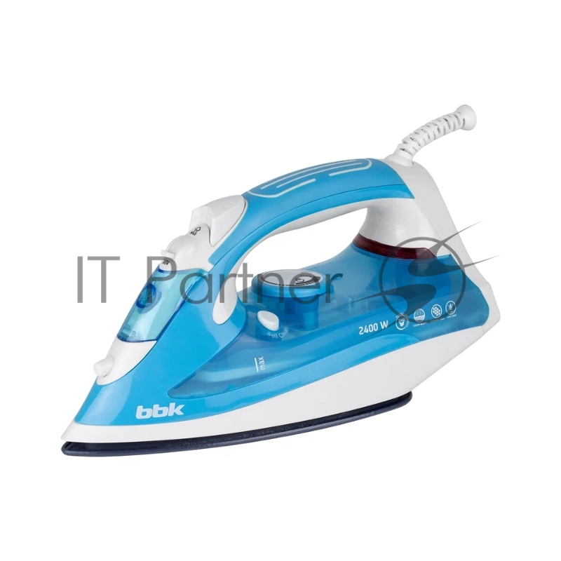 Утюг BBK ISE-2400 бирюзовый/белый, 2400 Вт, 35 г/мин, 140 г/мин, 280 мл