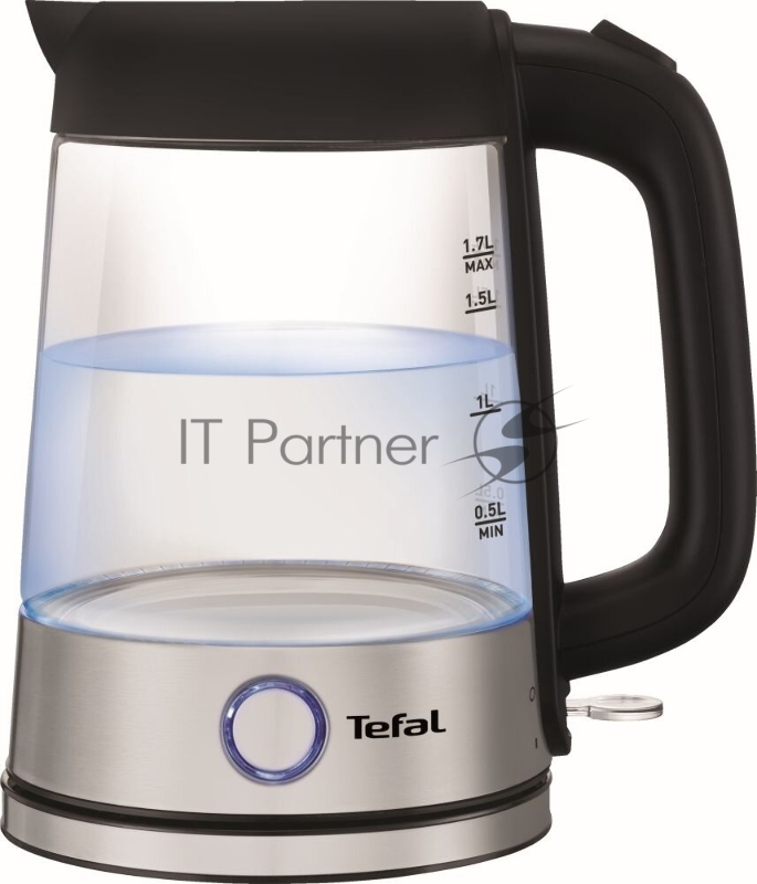 Электрочайник Tefal KI750D30 серебристый, 1.7 л, 2400 Вт, скрытый нагревательный элемент