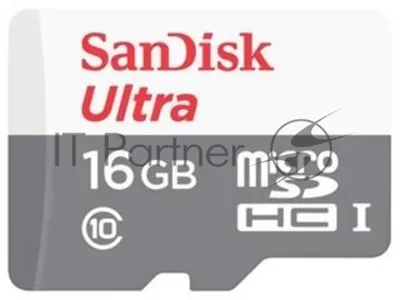 Флеш карта Sandisk Ultra microSDHC 16Gb 80Mb/s Class 10