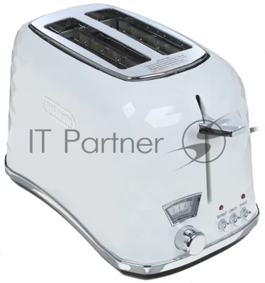 Тостер DeLonghi CTJ 2103 W белый, 900 Вт, 2 слота