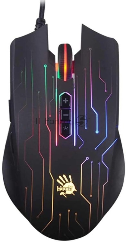 Мышь проводная A4Tech Bloody Q82 черный, 3200 dpi, USB, кнопки - 8