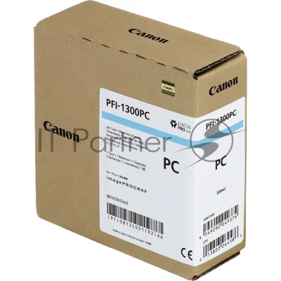 Картридж струйный Canon PFI-1300 PC фото голубой (330 мл) для Canon imagePROGRAF PRO-2000, PRO-4000, PRO-4000S, PRO-6000S