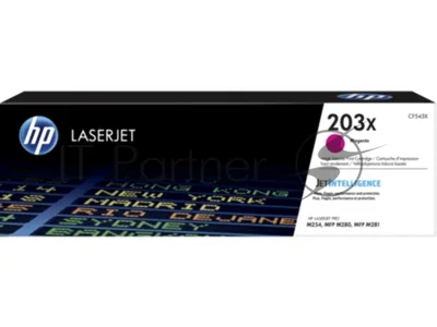 Картридж лазерный HP CF543X (HP 203X) пурпурный для HP LaserJet M254/M280/M281 2500 страниц.