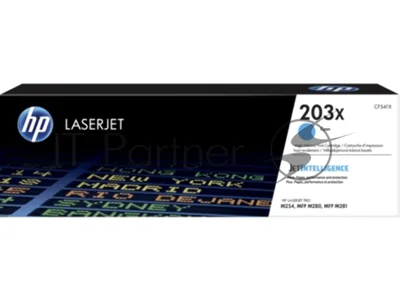 Картридж лазерный HP CF541X (HP 203X) голубой для HP LaserJet M254/M280/M281 2500 страниц.