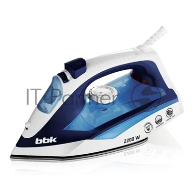 Утюг BBK ISE-2201 темно-синий, 2200 Вт, 30 г/мин, 100 г/мин, 270 мл