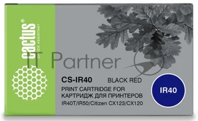 Картридж матричный Cactus CS-IR40 черный/красный (300 000 знаков) для Citizen IR40T/IR50/Citizen CX123/CX120