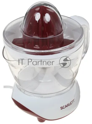 Соковыжималка Scarlett SC-JE50C06 белый/коричневый, цитрусовая, 25 Вт, 700 мл, механическое