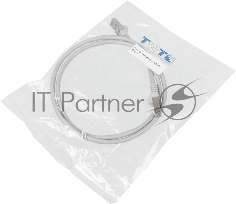 Патч-корд LANMASTER TWT-45-45-1.0/S-GY вилка RJ-45-вилка RJ-45 cat.5е 1м серый LSZH (уп.:1шт)