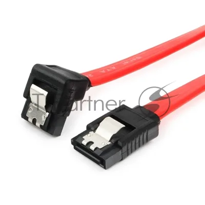 Кабель интерфейсный SATA Cablexpert CC-SATAM-DATA90-0.8M, 80 см, угловой разъем, 7pin/7pin, защелка, пакет