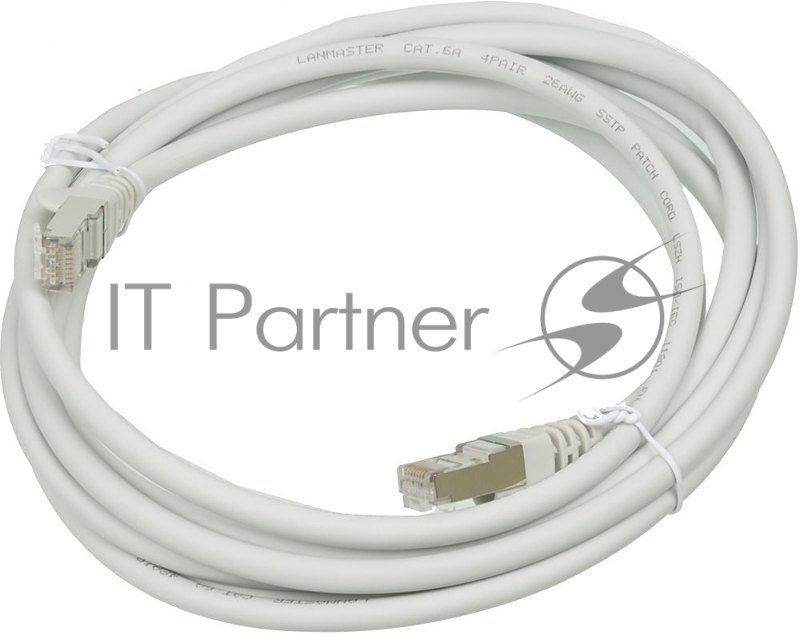 Кабель Патч-корд LANMASTER FTP LAN-PC45/S6A-3.0-GY вилка RJ-45-вилка RJ-45 Cat.6А 3м серый LSZH (уп.:1шт)