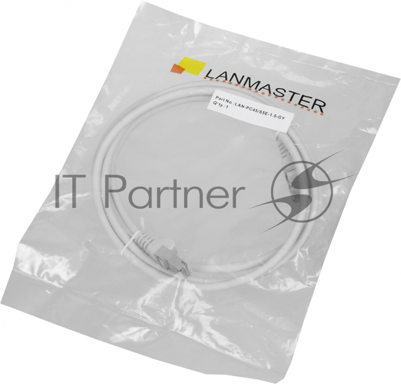 Патч-корд LANMASTER FTP LAN-PC45/S5E-1.5-GY вилка RJ-45-вилка RJ-45 cat.5е 1.5м серый LSZH (уп.:1шт)