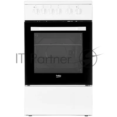 Плита электрическая Beko FFSS57000W белый, конфорок 4 электрических, духовка 60 л, 50 см x 85 см x 60 см