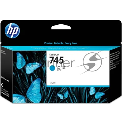 Картридж струйный HP 745 с голубыми чернилами для принтеров Designjet, 130 мл