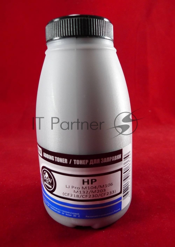 Тонер HP LJ Pro M104/M106/M132/M203 (CF218/CF230/CF233) (для оригинальных картриджей) (фл. 70г) B&W Premium фас. Россия