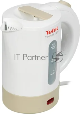 Электрочайник Tefal KO120130 белый/бежевый, 0.5 л, 650 Вт, скрытый нагревательный элемент