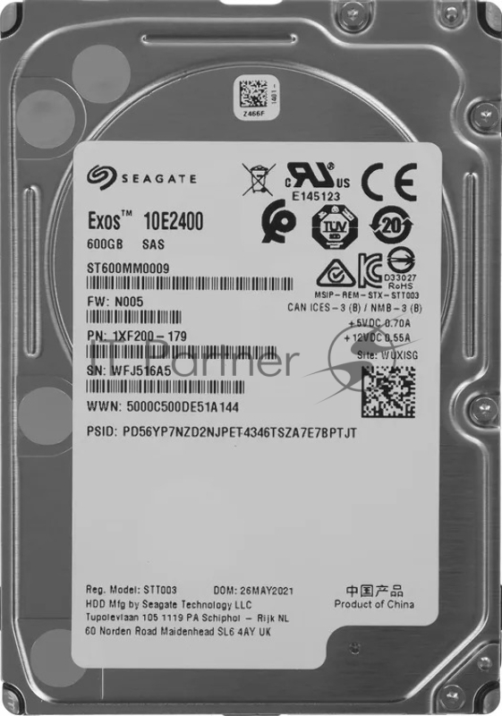 Жесткий диск HDD Seagate Enterprise Performance 600Gb 10000rpm SAS 128Mb 2.5"